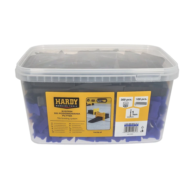 Hardy Clips 1mm 300pcs + Wedges 100pcs Bucket