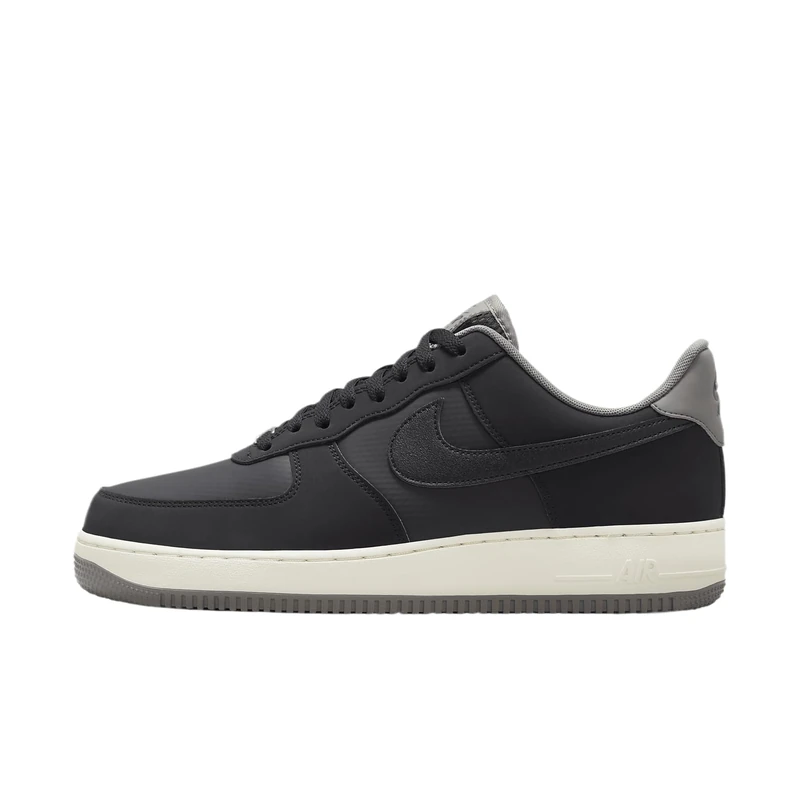 NIKE FZ5225-001 AIR Force 1 '07 LV8 Men Black/Black-Flat Pewter-Coconut Milk UK 10.5