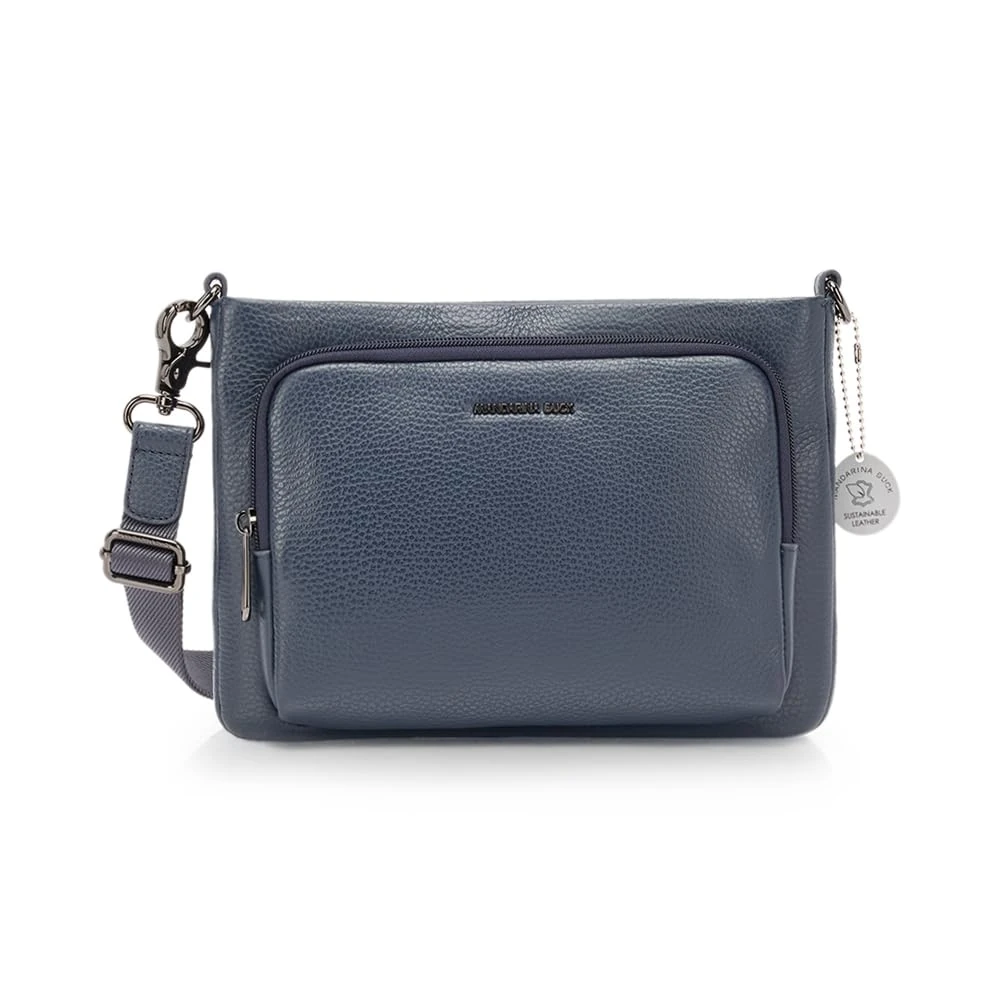 Mandarina Duck Women Mellow Leather Crossover, Dress Blue, Taglia Unica