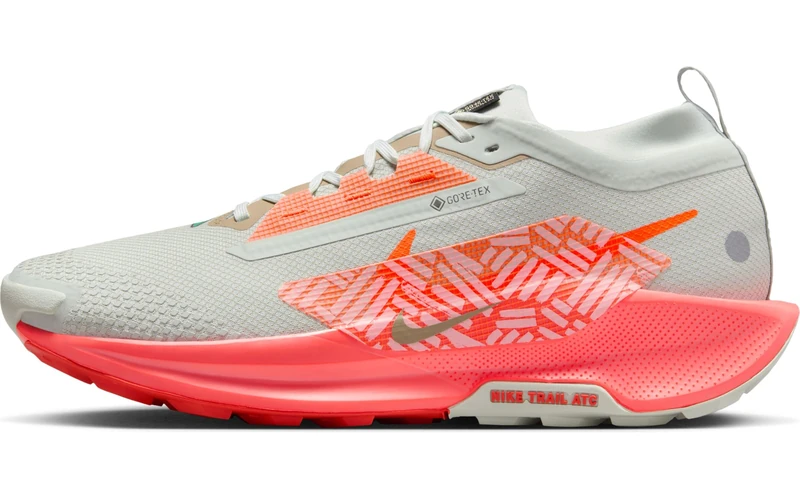 NIKE FQ0908 Pegasus Trail 5 Gore-TEX Men Light Silver/Hyper Crimson-LT Wild Mango UK 7.5