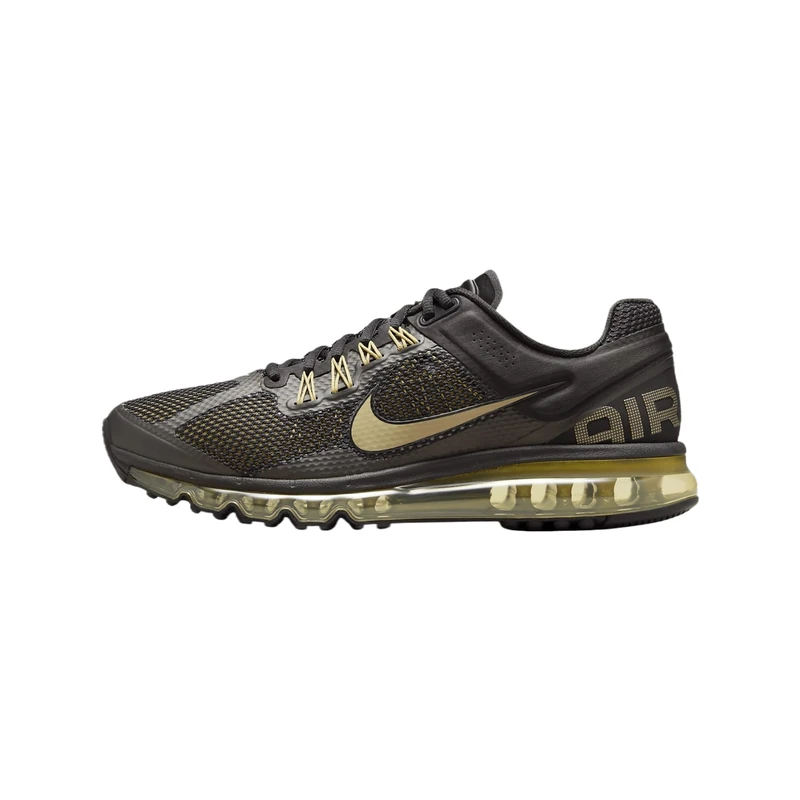 Nike Men's AIR MAX 2013 Sneaker, Black Metallic Gold Flt Gold, 8 UK