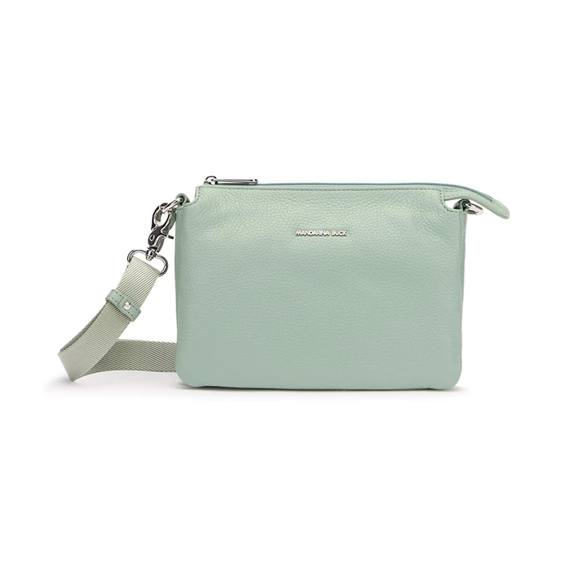 Mandarina Duck Women Mellow Leather Clutch Bag, Iceberg Green, Taglia Unica