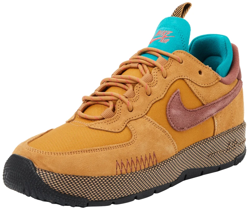 Nike FZ2600-201 W AIR Force 1 Wild Women Flax/RED Sepia-Teal Charge-Black UK 8.5