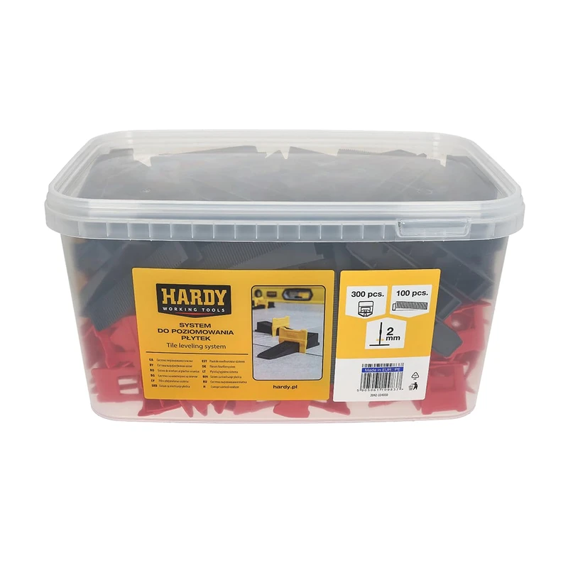 Hardy Clips 2mm 300pcs + Wedges 100pcs Bucket