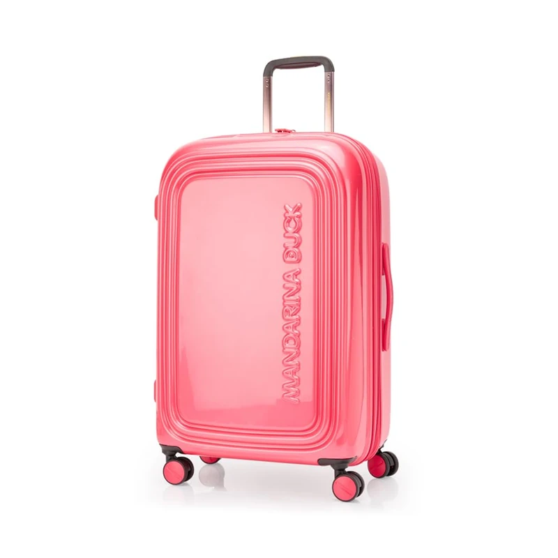 Mandarina Duck LOGODUCK + Metal Medium EXP, Raspberry, M, Logo Print and Metal