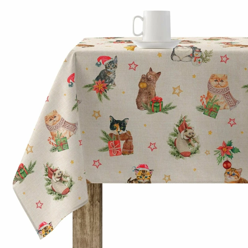 Muaré Stain Resistant Resin Tablecloth Christmas 250 x 140 cm