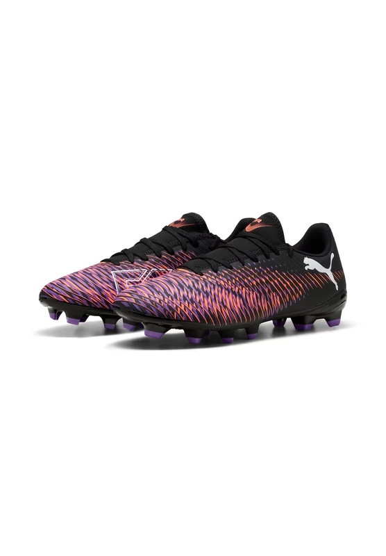 PUMA Unisex Future 8 Play Fg/Ag Soccer Shoe, Puma Black Puma White Glowing Red, 9.5 UK