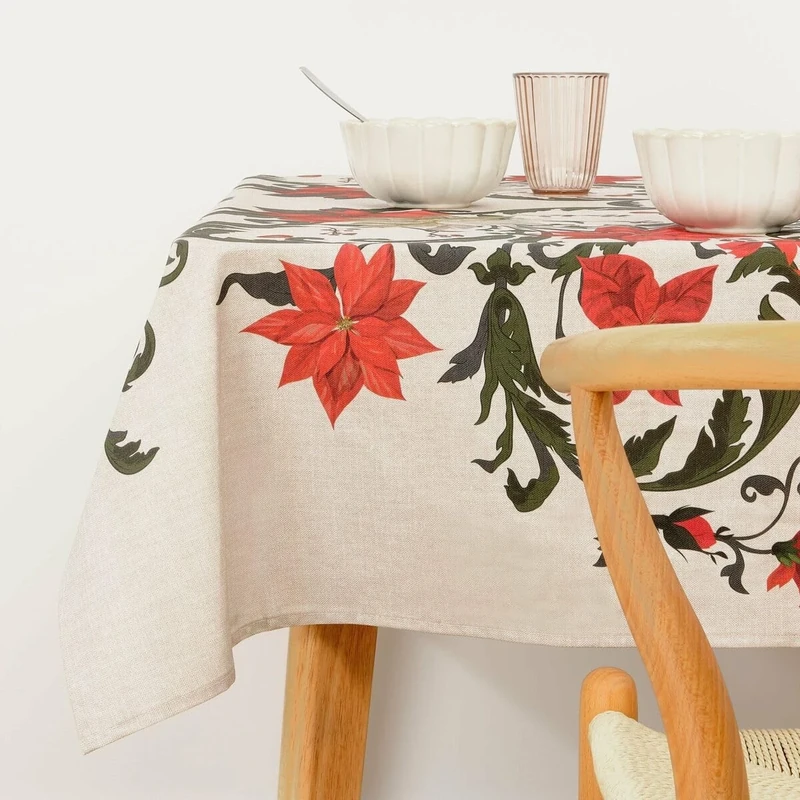 Muaré Christmas Symetric Stain Resistant Resin Tablecloth 300 x 140 cm