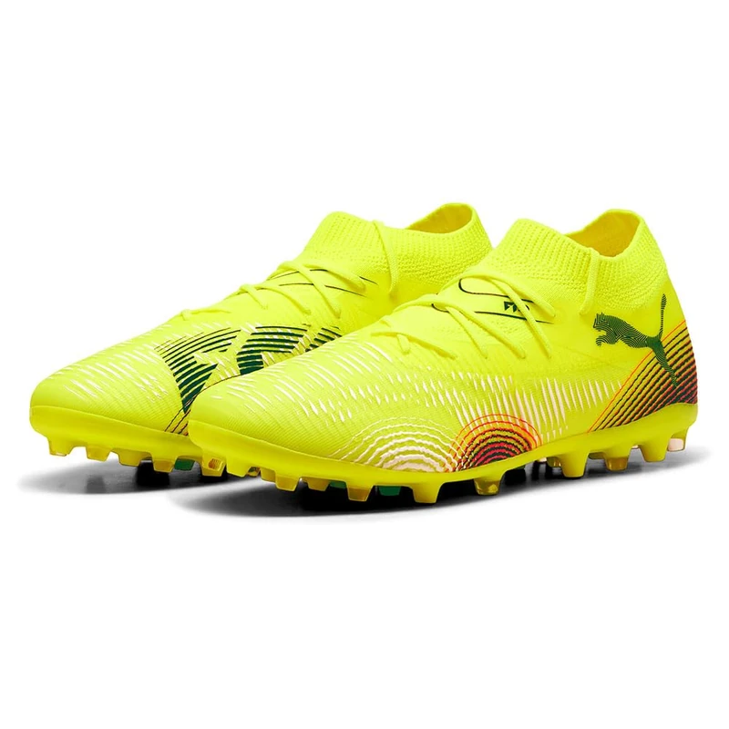 PUMA Unisex Future 8 Match Multi-Ground Football Boots, Yellow Alert-PUMA Black-Sun Struck, 8 UK