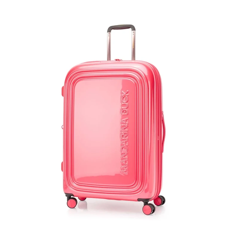 Mandarina Duck LOGODUCK + Metal Large EXP, Raspberry, L, Logo Print and Metal