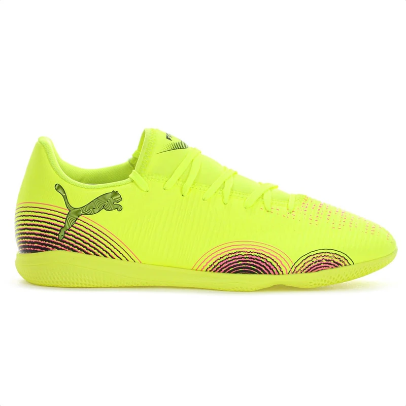 Puma Unisex Future 8 Play Indoor Training Football Boots, Yellow Alert-Puma Black-Sun Struck, 7.5 UK