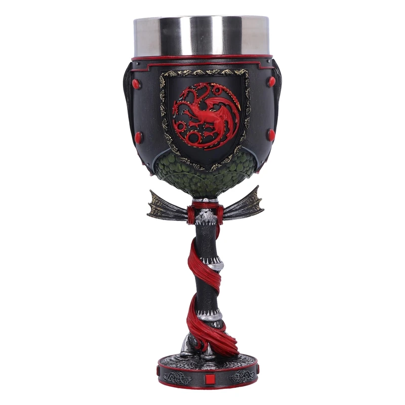 Nemesis Now House of The Dragon Daemon Targaryen Goblet 19.5cm, Resin, Black, Official House of The Dragon Merchandise, House of The Dragon Goblet, Cast in The Finest Resin, Expertly Hand-Painted