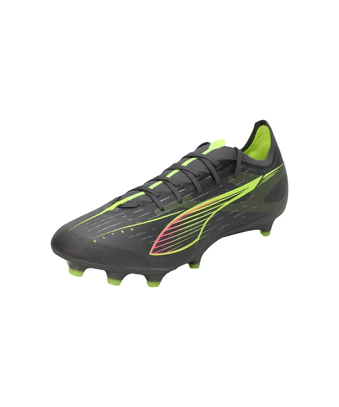 PUMA Unisex Ultra 5 Match Firm Ground/Artifical Ground Football Boots, Matte Aged Silver-Yellow Alert-Puma Aged Silver, 10 UK