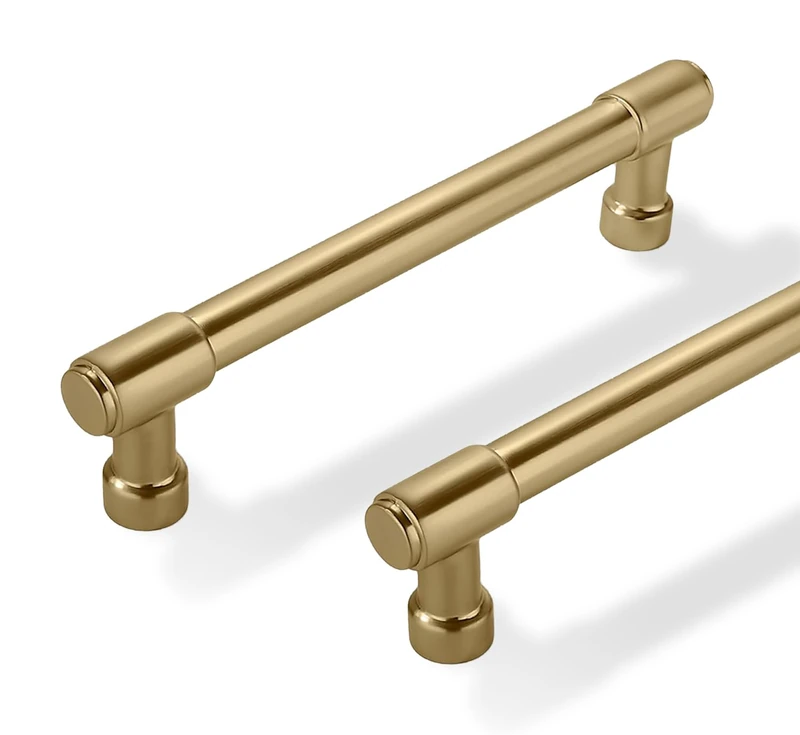 ZAUYX Solid Heavy Duty Cabinet Pulls 20 Pack Champagne Bronze 3-3/4 Inch Hole Centers for Kitchen Bathroom Modern Drawer Pulls