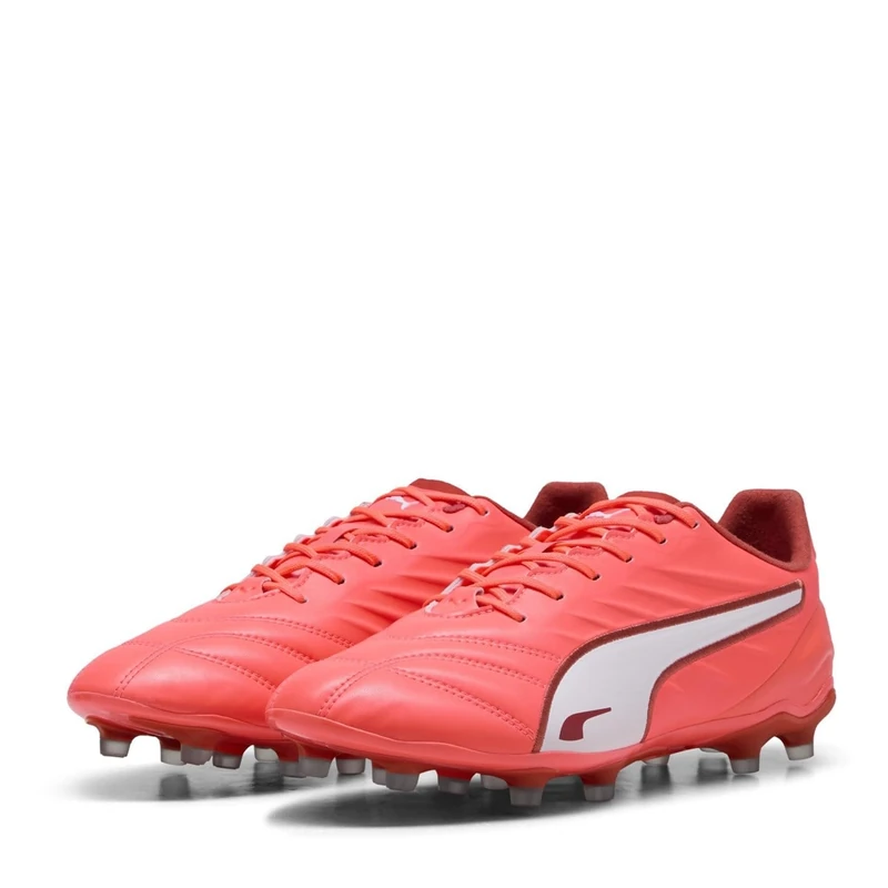 PUMA Unisex King PRO Firm Ground/Artifical Ground Football Boots, Glowing Red-PUMA White-Red Fire, 11 UK