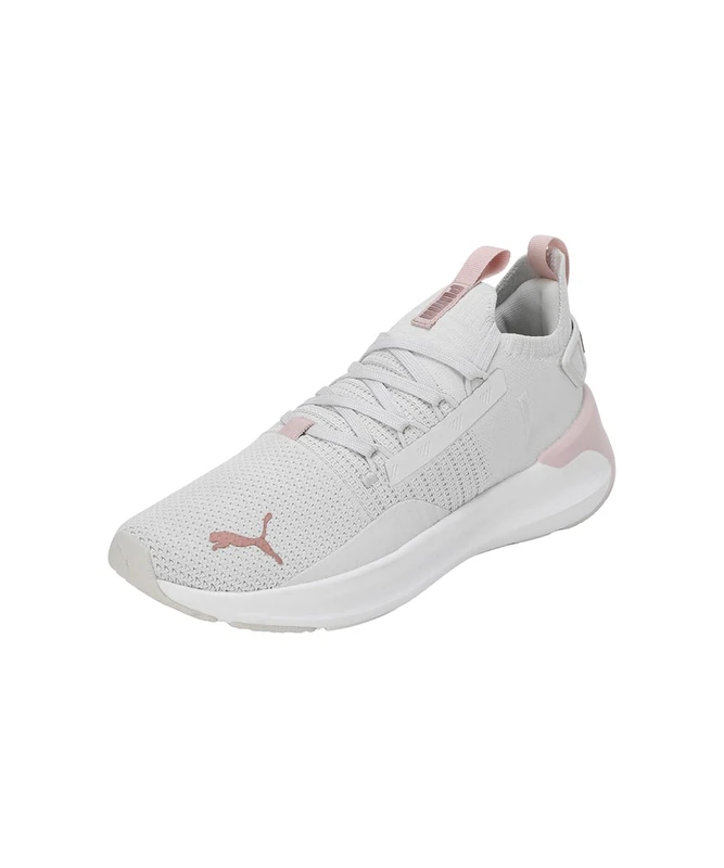 PUMA Women's SOFTRIDE Symmetry FUZION WN's Road Running Shoe, Feather Gray-Mauve Mist-Rose Gold, 4.5 UK