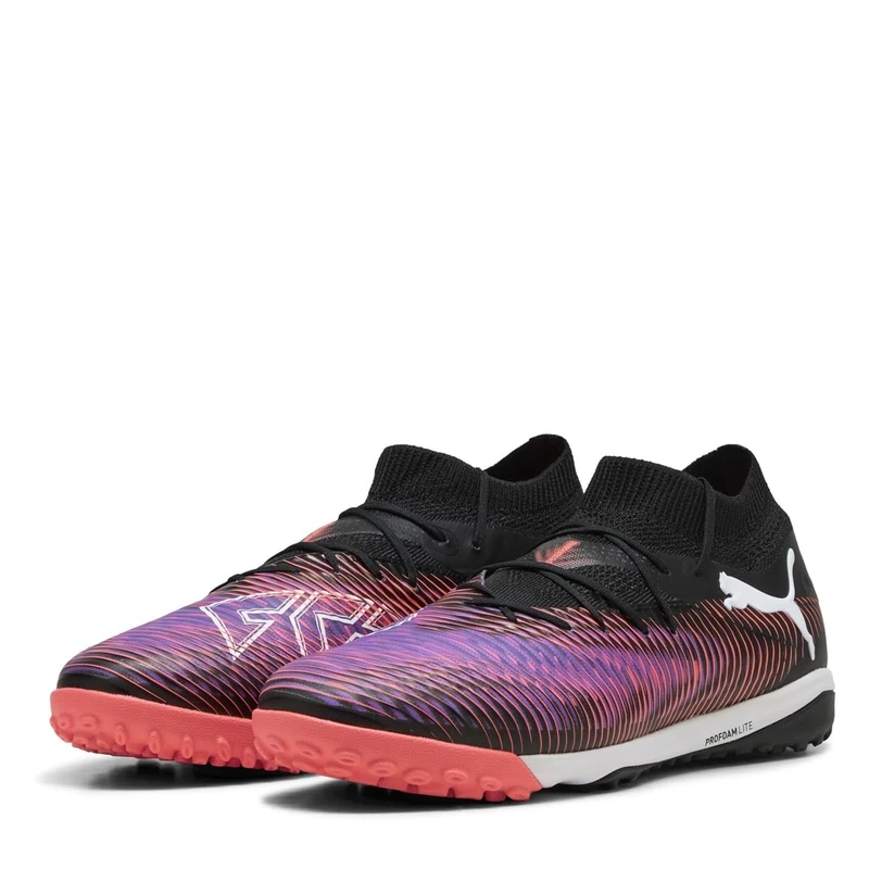 PUMA Unisex Future 8 PRO Cage Football Boots, PUMA Black-PUMA White-Glowing Red, 8 UK