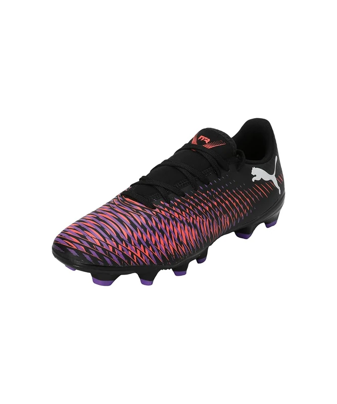 Puma Women's Future 8 Play Firm Ground/Artifical Ground Football Boots, Puma Black-Puma White-Glowing Red, 7.5 UK