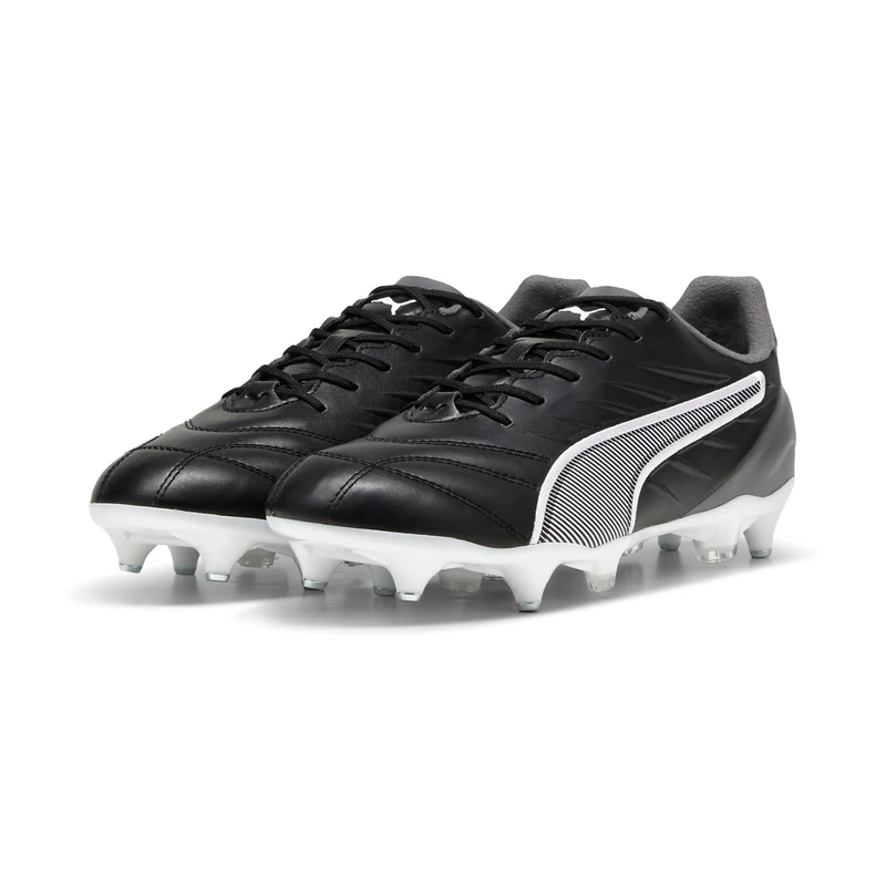 PUMA Unisex King PRO Mixed Soft Ground Football Boots, PUMA Black-PUMA White-Cool Dark Gray, 9.5 UK