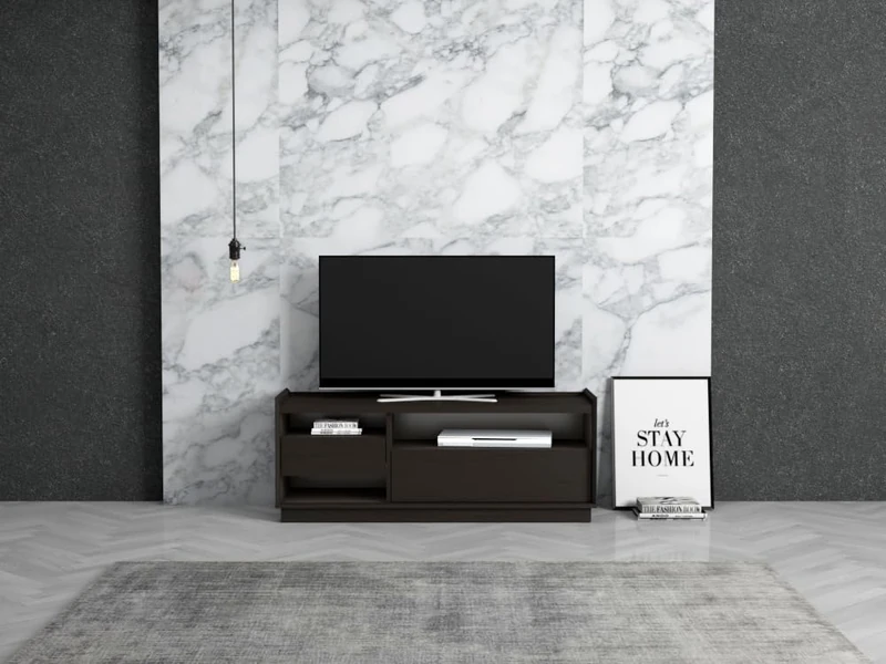 Kidsaw YUCCA Modi Wenge 1 Drawer TV Cabinet, 1.2m, Grey - Image 1