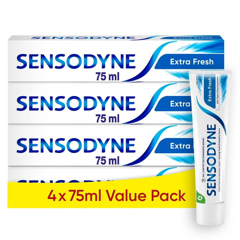 Sensodyne Daily Care Fresh Toothpaste - 4 x 75ml for Sensitive Teeth