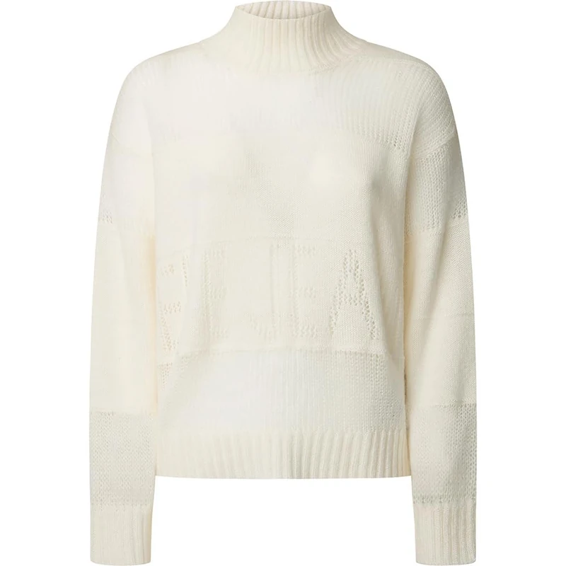 Pepe Jeans Women's Naomi Knitwear, White (Mousse White), S