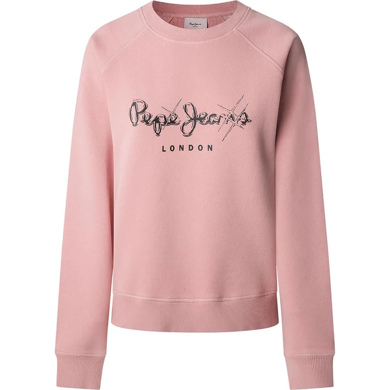 Pepe Jeans Women's Lupita Sweatshirt, Pink (Washed Pink), L