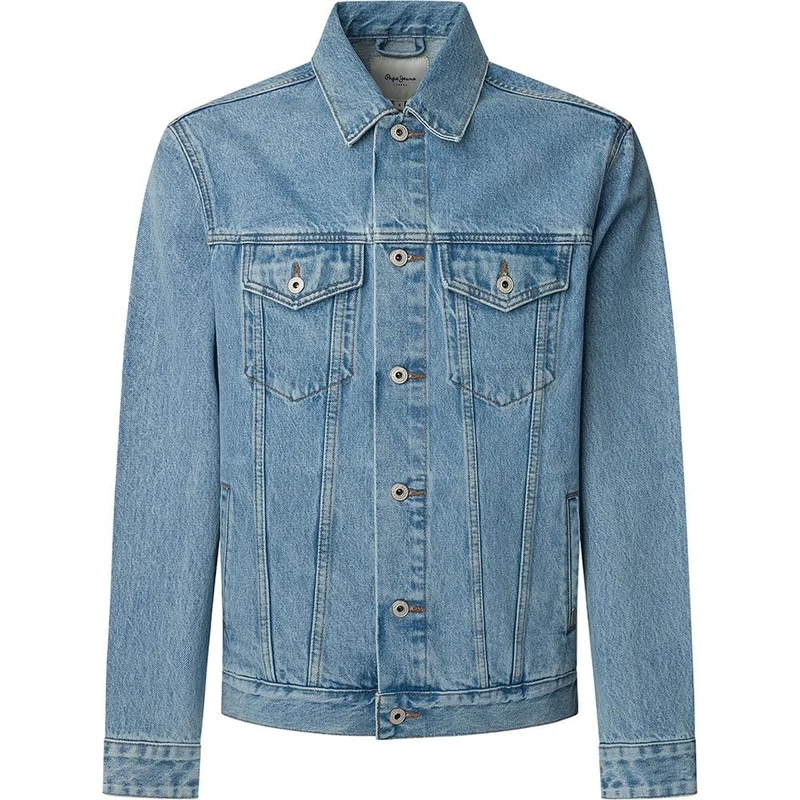 Pepe Jeans Men's Regular Jacket, Blue (Denim-NC9), L