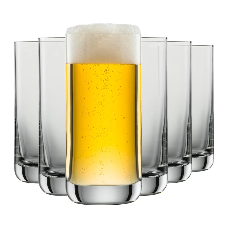 Schott Zwiesel Beer Glasses 0.2l Simple (Set of 6), Straight Beer Glass for Pilsner, Dishwasher-Safe Tritan Crystal Glasses, Made in Germany (Art. no. 123663)
