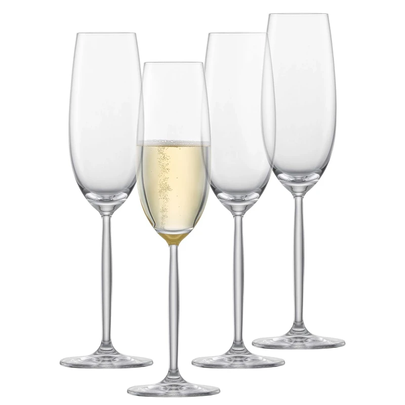 Schott ZWIESEL Champagne Glass Muse (Set of 4), Elegant Champagne Glasses with Mousse Point, Dishwasher-Safe Tritan Crystal Glasses, Made in Germany (Art. no. 123673)