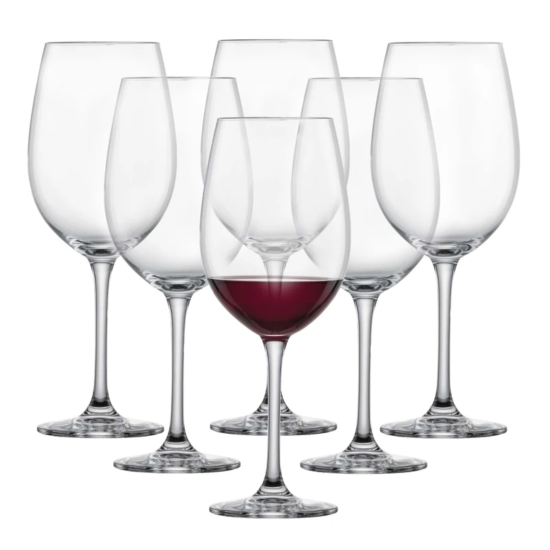 Schott Zwiesel Red Wine Glasses - Large Burgundy Glass Classico (Set of 6), Classic Burgundy Glasses for red Wine, Dishwasher-Safe Tritan Crystal Glasses, Made in Germany (Art. no. 123651)