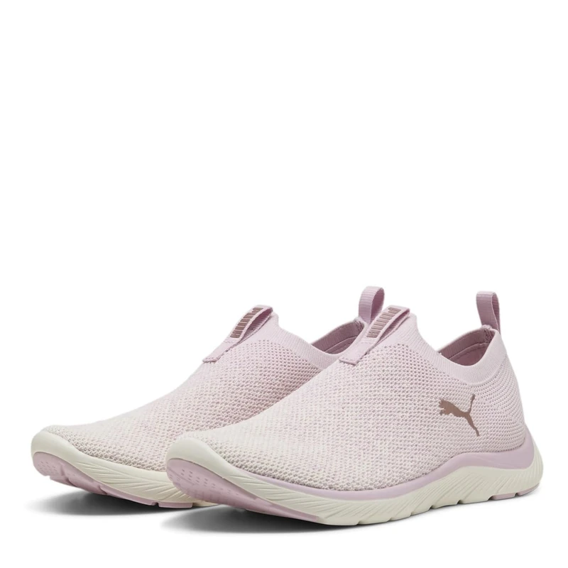 PUMA Women's Softride Remi Slip-on Knit Running Shoes, Rose Mauve-Warm White-Rose Gold, 9.5 UK