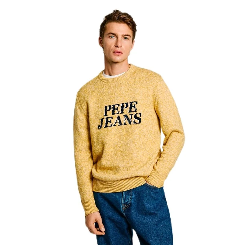 Pepe Jeans Men's Luka Knitwear, Yellow (Ochre Yellow), M