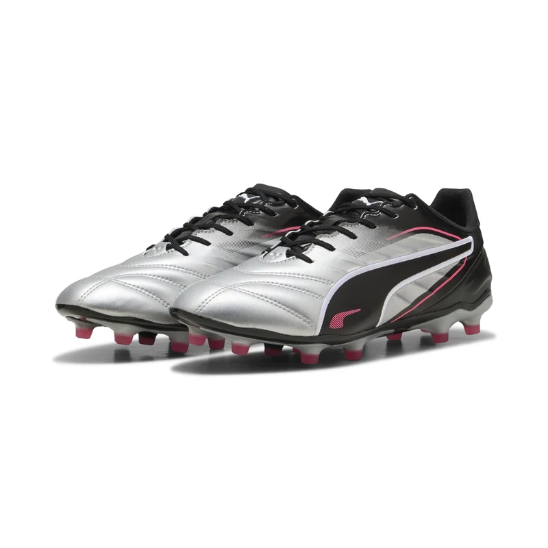 Puma Unisex King PRO Firm Ground/Artifical Ground Football Boots, Puma Silver-Puma Black-Sun Struck-Puma White, 11 UK
