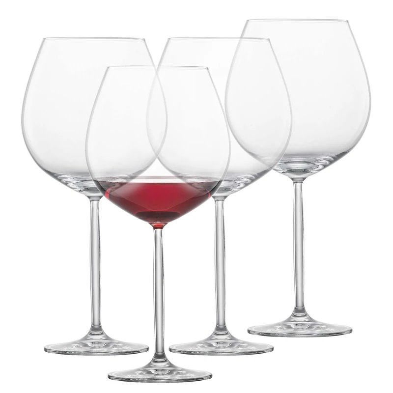 Schott ZWIESEL Red Wine Glasses - Large Burgundy Goblet Muse (Set of 4), Bulbous Burgundy Glasses for red Wine, Dishwasher-Safe Tritan Crystal Glasses, Made in Germany (Art. no. 123670)