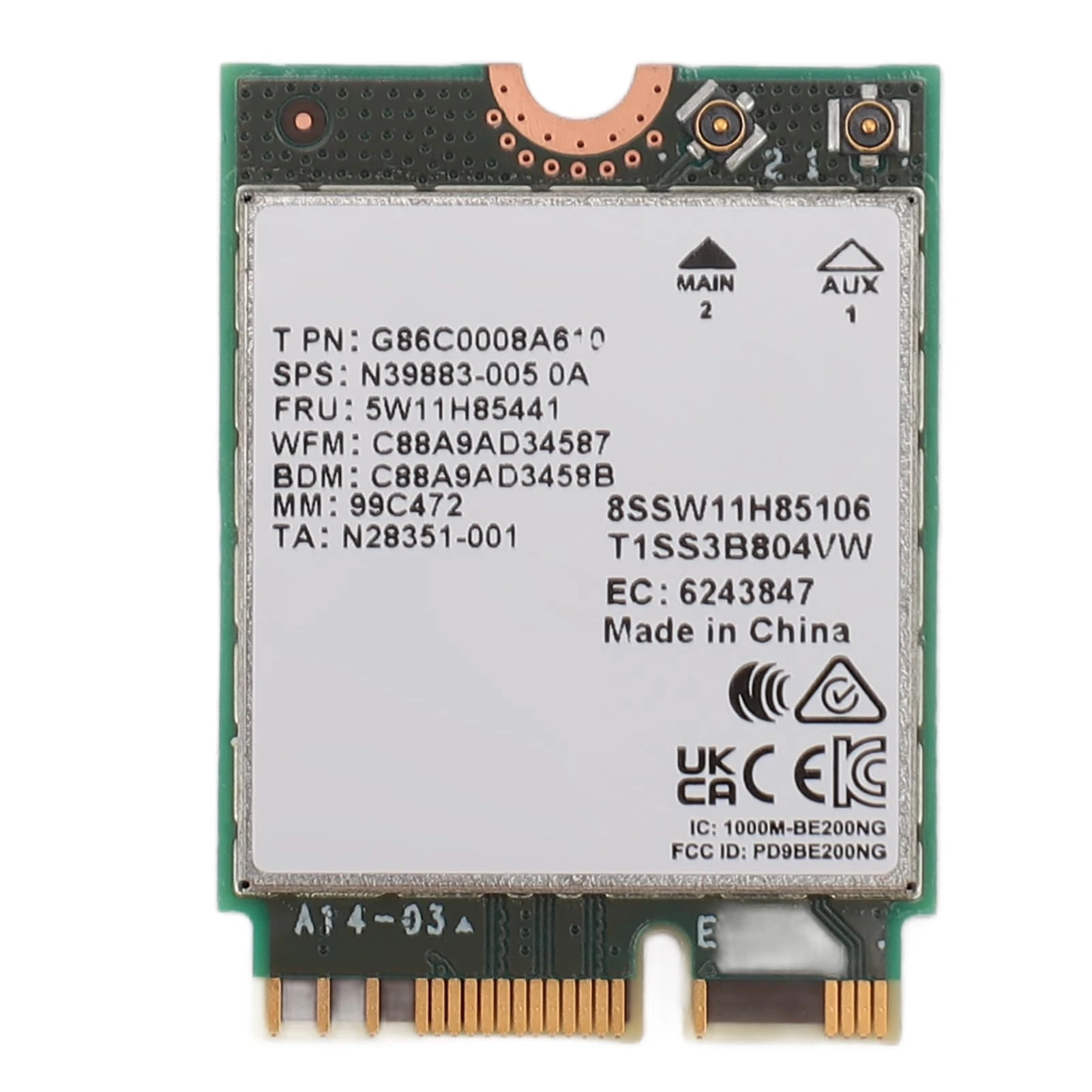 WiFi 7 Wireless Card BE200 NGW, Bluetooth 5.4,5800Mbps M.2 NGFF Network Support 10/11 (64bit),(Not Support All Motherboards)