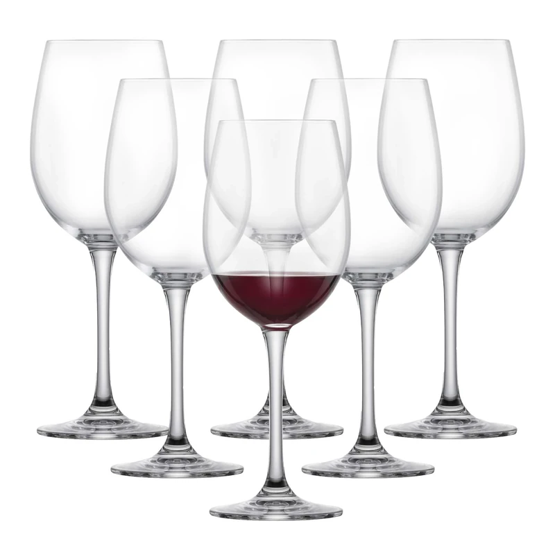 Schott Zwiesel Red Wine Glasses Classico (Set of 6), Classic Crystal Glasses for red Wine or Water, Dishwasher-Safe Tritan Wine Glasses, Made in Germany (Art. no. 123652)