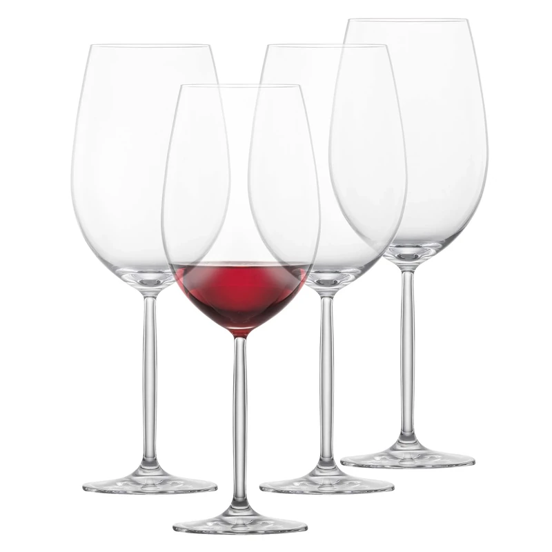 Schott Zwiesel Red Wine Glasses - Bordeaux Muse (Set of 4), fine Bordeaux Glasses for red Wine, Dishwasher-Safe Tritan Crystal Glasses, Made in Germany (Art. no. 123669)