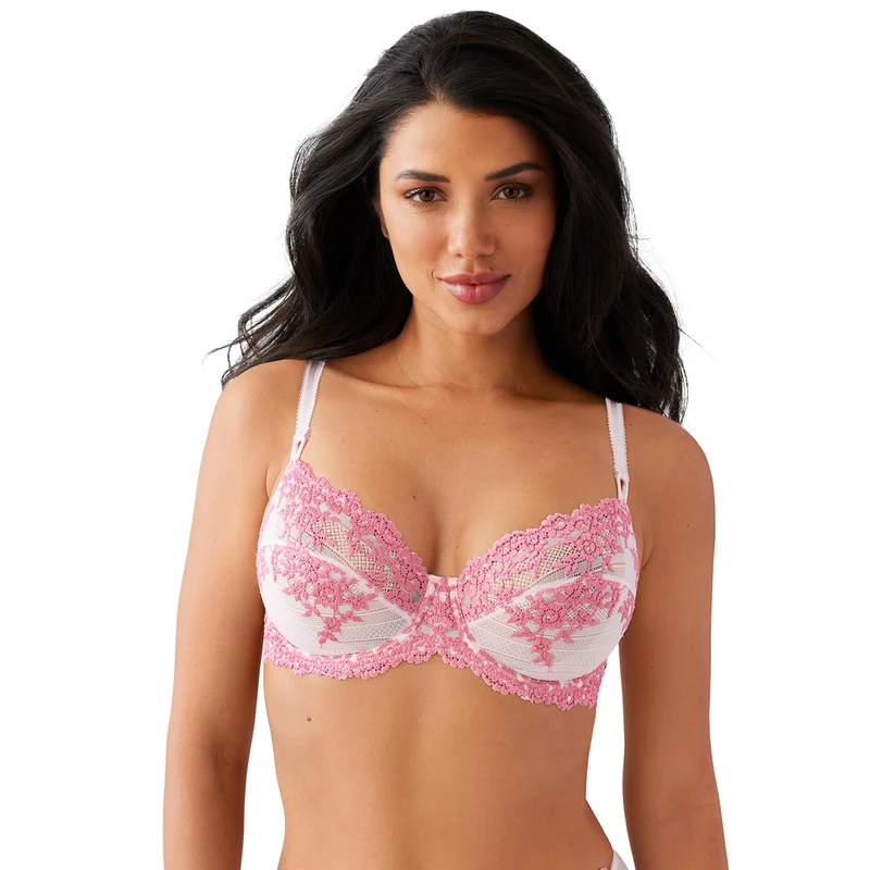 Wacoal Women's Embrace Lace Unlined Underwire Mid Coverage Bra, 65191, Ballet Slip/Cha, 34DD