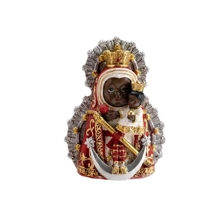 DRW Hand Painted Resin Virgin Head Figure 9 cm - Image 1