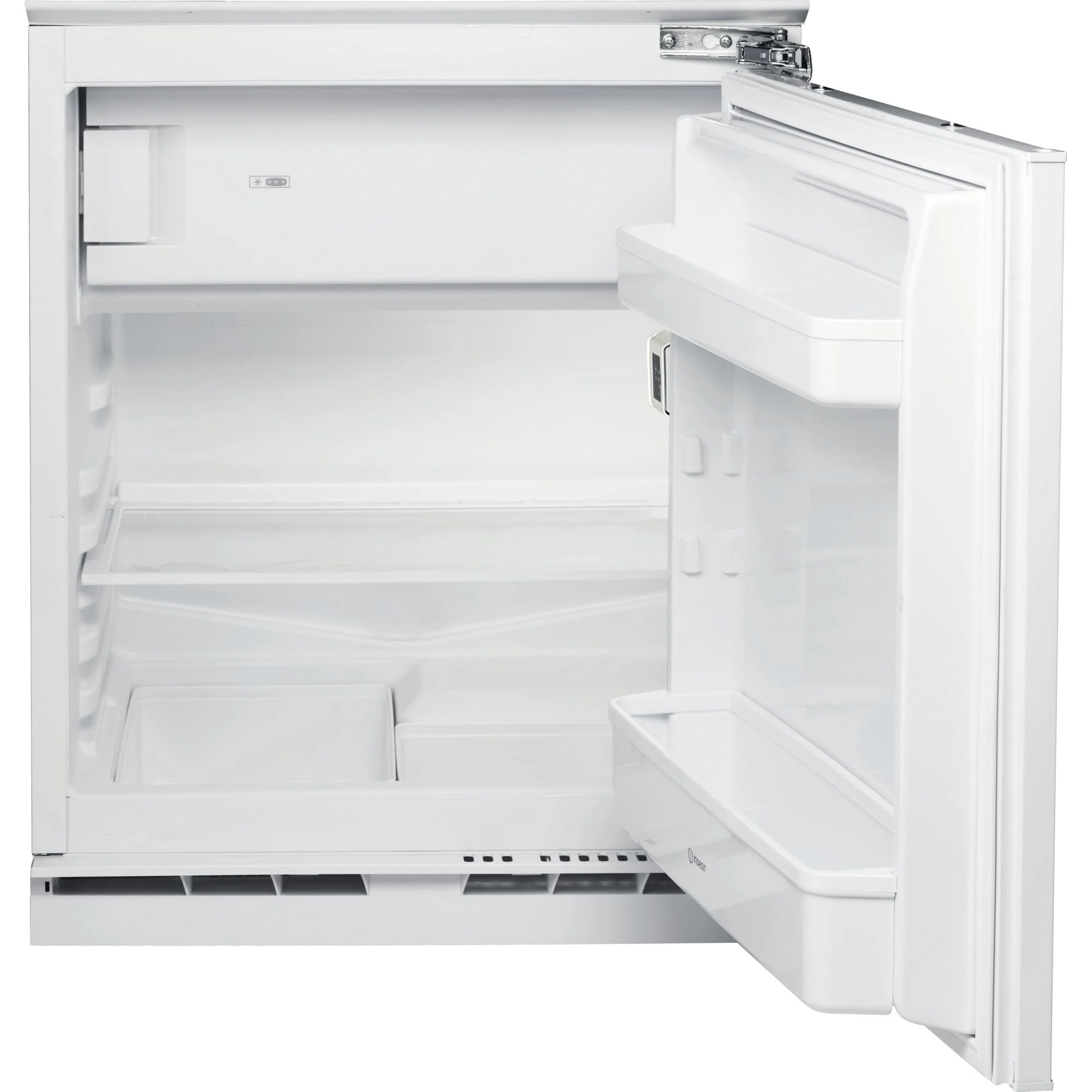 Indesit Low Frost Integrated Undercounter Fridge - Steel - 7 Shopping Bags - E Rated - INBUF011
