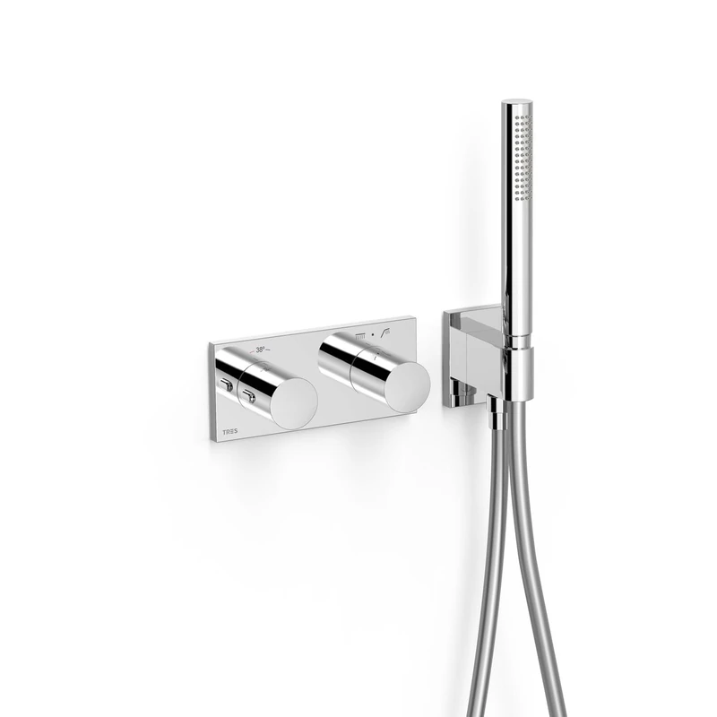 Tres 30735201 B-System Grifo Termostático Empotrado de 2 Vías Color Cromo