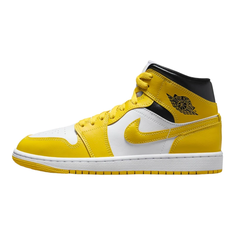 Jordan Womens Air 1 Mid Sneaker, Vivid Sulphur, 5 UK