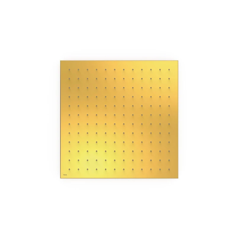 TRES 13495101OR Rociador de Ducha Empotrado a Techo Color Oro 24K