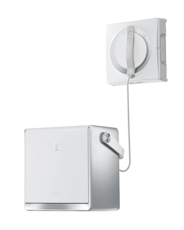 ECOVACS W2 OMNI Window Cleaning Robot with Multi-functional Station, Glass Cleaning Robot with 12-tier Protection System, Industry-leading Edge Cleaning Mode & 3-nozzle Spray Atomization Technology