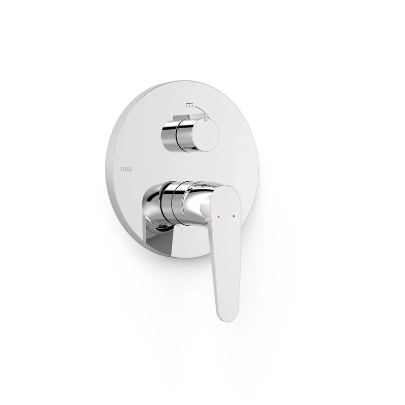 TRES 20428110 Rapid-Box Pieza Vista para Caja Empotrada de 2 Vías Color Cromo