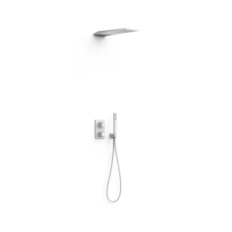TRES 20225055BM Therm-Box Grifo Termostático Empotrado de 2 Vías Ducha Color Blanco Mate