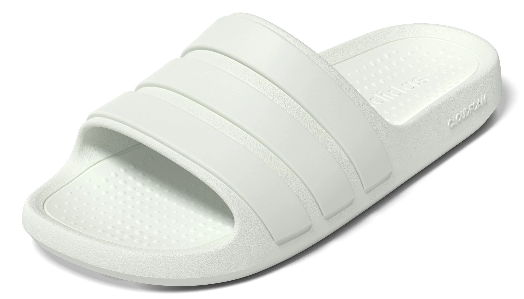 adidas Unisex Adilette Flow Slide Sandal, Crystal White Crystal White Crystal White, 7 UK