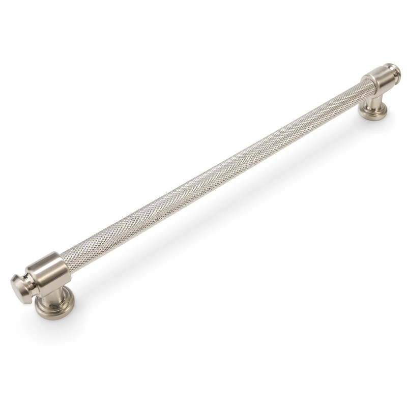 BUKOBYHE 10 Pack 10 Inch Brushed Satin Nickel Kitchen Cabinet Handles Knurled Cabinet Pulls Drawer Pulls Kitchen Hardware