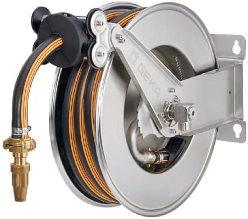 GEKA plus 42.9042.9 Automatic Hose Reel EA15SK with Rubber Hose L x W x H 52 (Including Bracket) x 45 x 23.5 cm